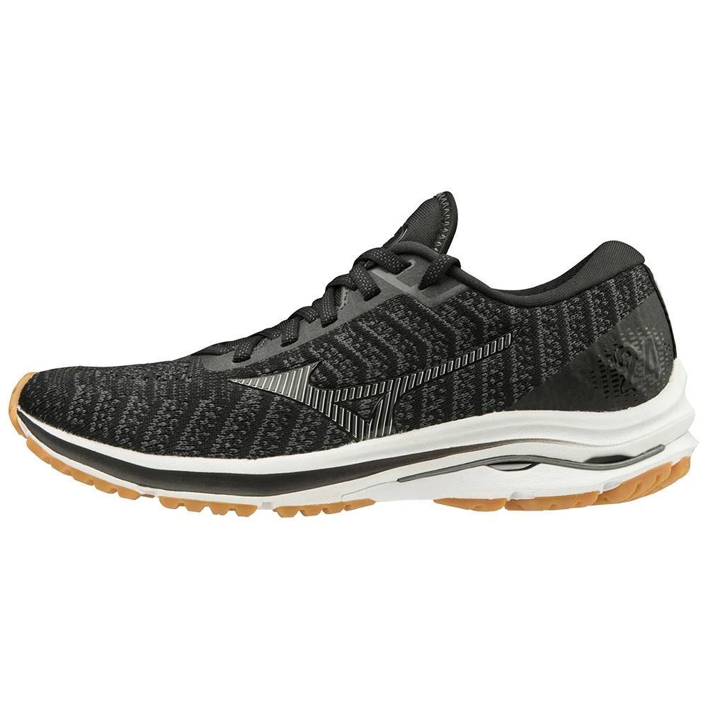 Scarpe Running Mizuno Wave Rider 24 WAVEKNIT™ Donna - Nere/Grigie Scuro - 75963-CTVK